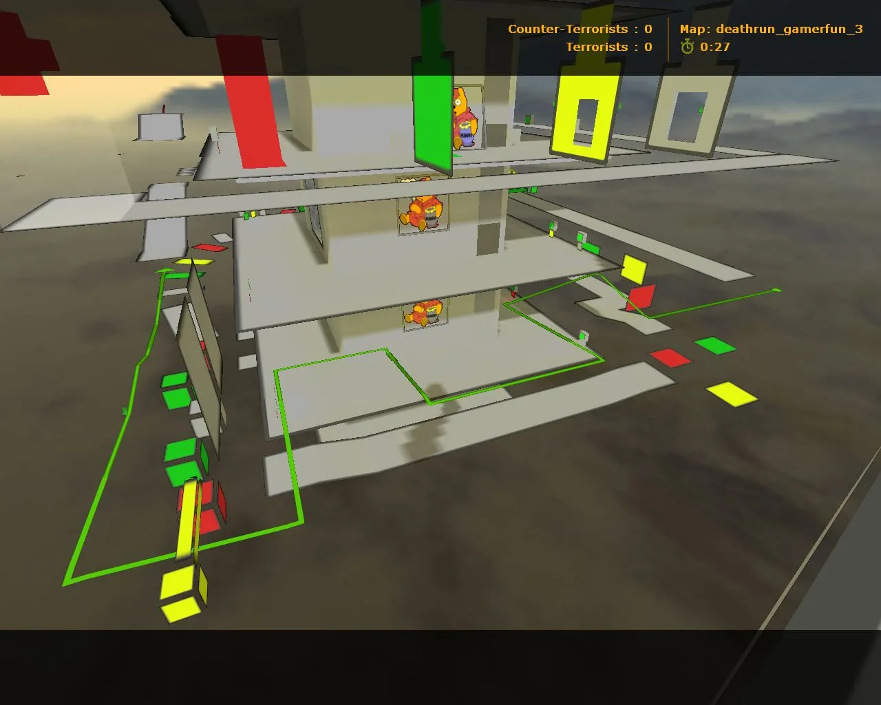 Скачать deathrun_gamerfun_3 для CS 1.6: тайминги ловушек, точки за CT/T, оптимизация и .nav для ботов - Скриншот
