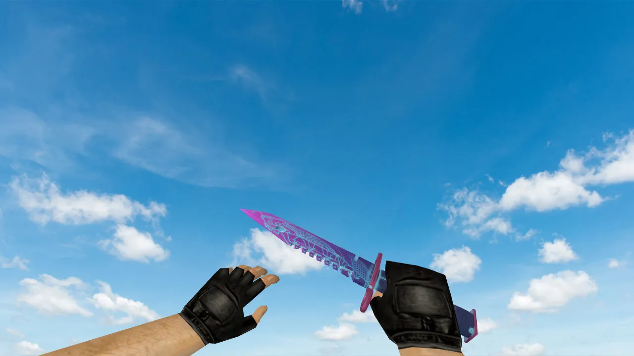 Скачать Модель ножа v_m9bayonet kumicho dragonfish для CS 1.6: p_, w_ звуки, анимация осмотра и текстуры - Скриншот