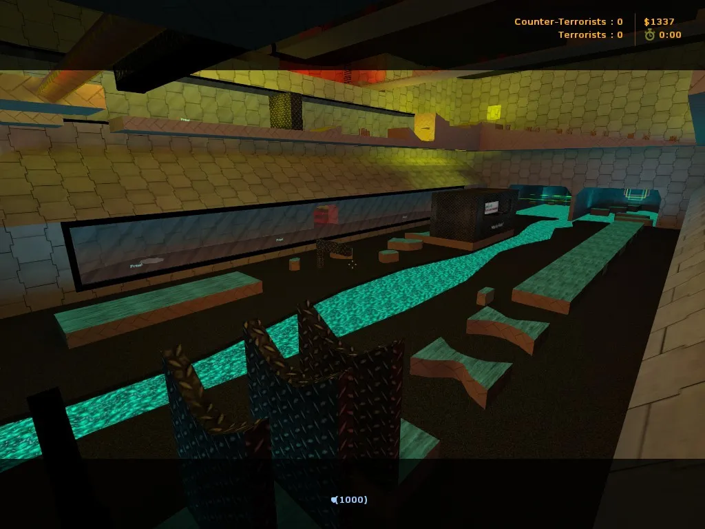 Скачать Карта deathrun_collor_fg для CS 1.6: тактика за CT и T, точки, .nav, оптимизация wpoly/epoly, без вирусов - Скриншот
