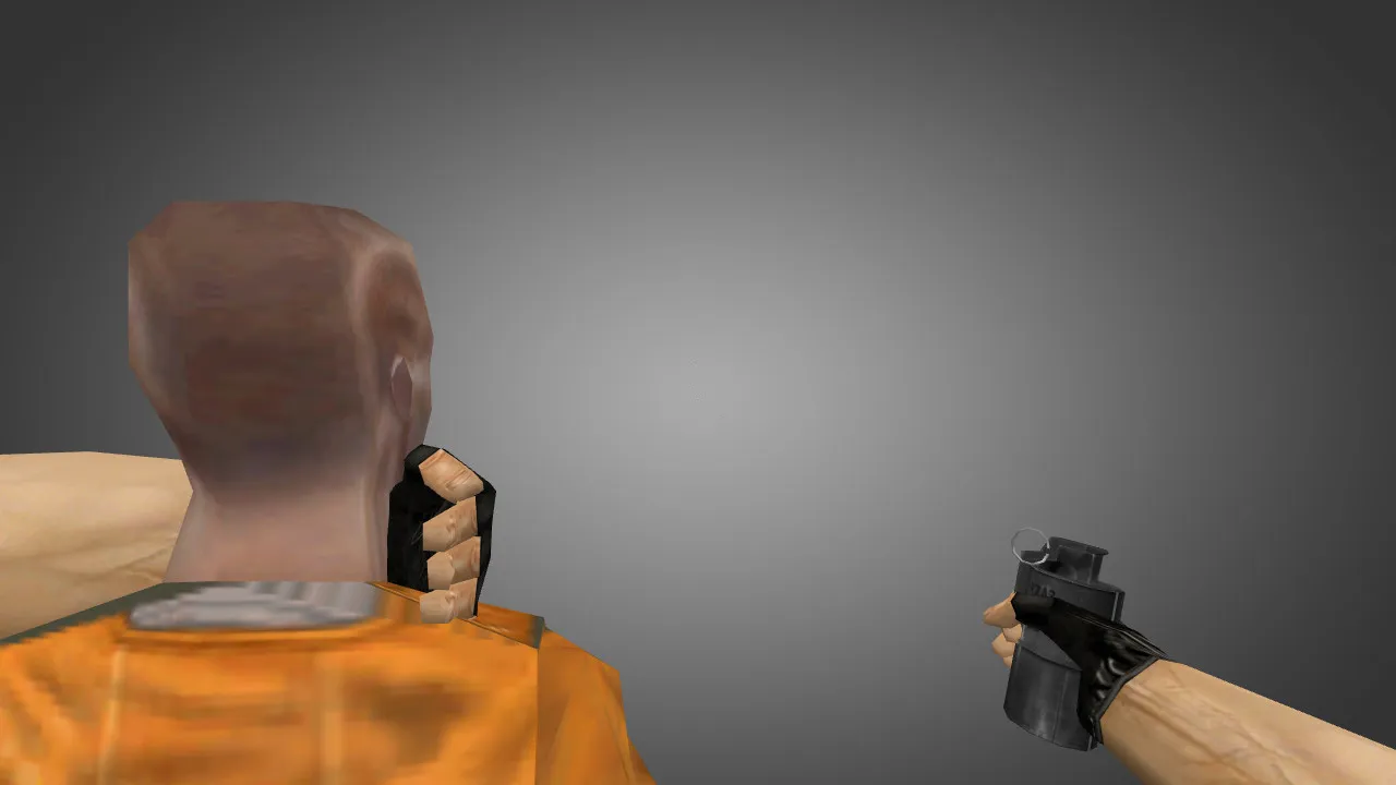 Модель «Hostage Human Shield» (v_ / p_ / w_) для CS 1.6: текстуры, анимация осмотра, звуки и настройка — скриншот 6