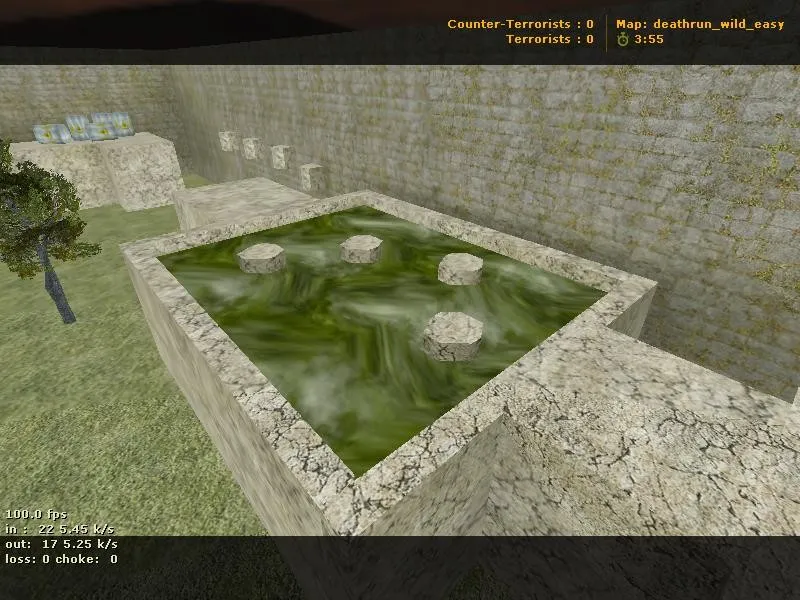 Скачать deathrun_wild_easy для CS 1.6: карта deathrun, баланс сторон, тактика за терр/CT и подсказки для игры - Скриншот