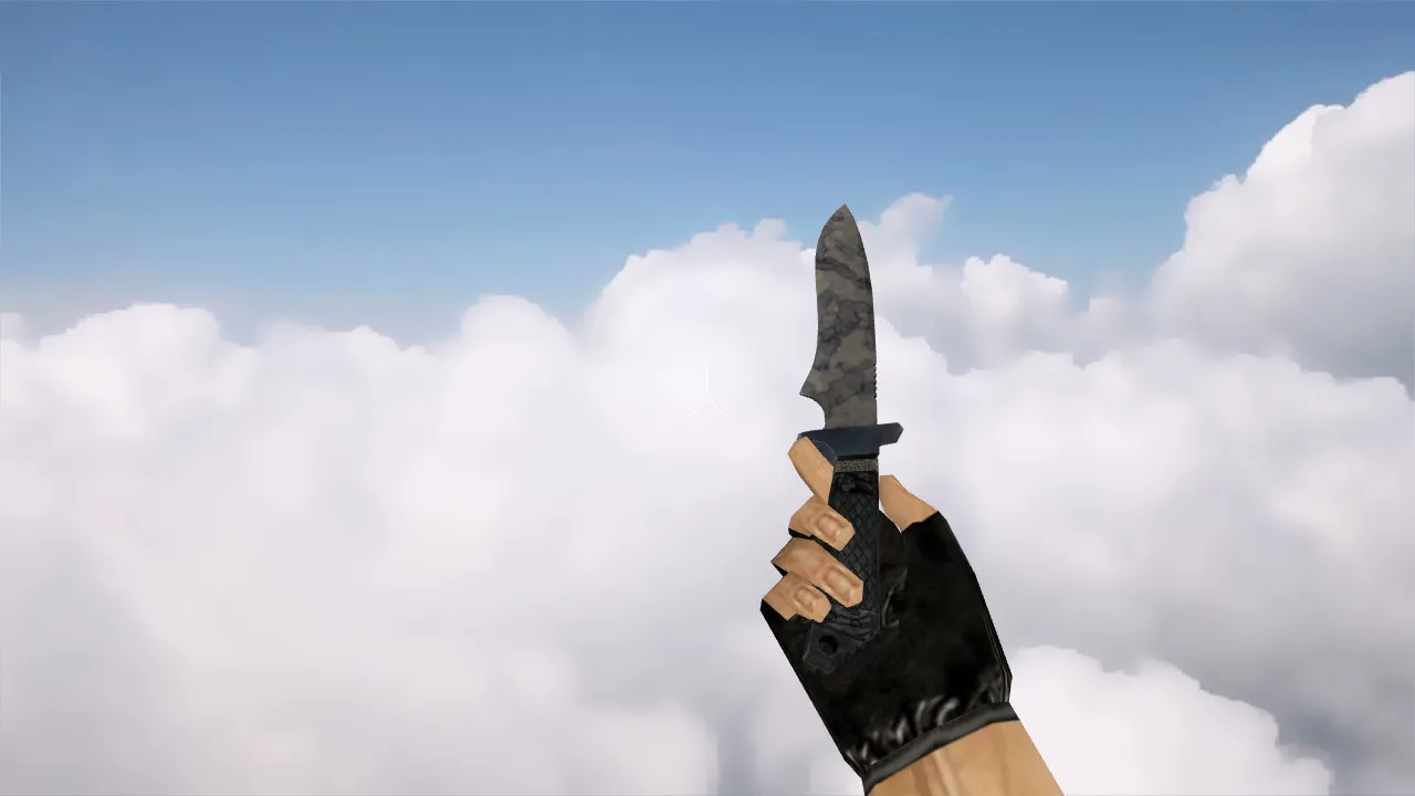 Скачать Модель ножа v_knife_patina для CS 1.6: p_ и w_ версии, звук, анимация осмотра и текстуры - Скриншот