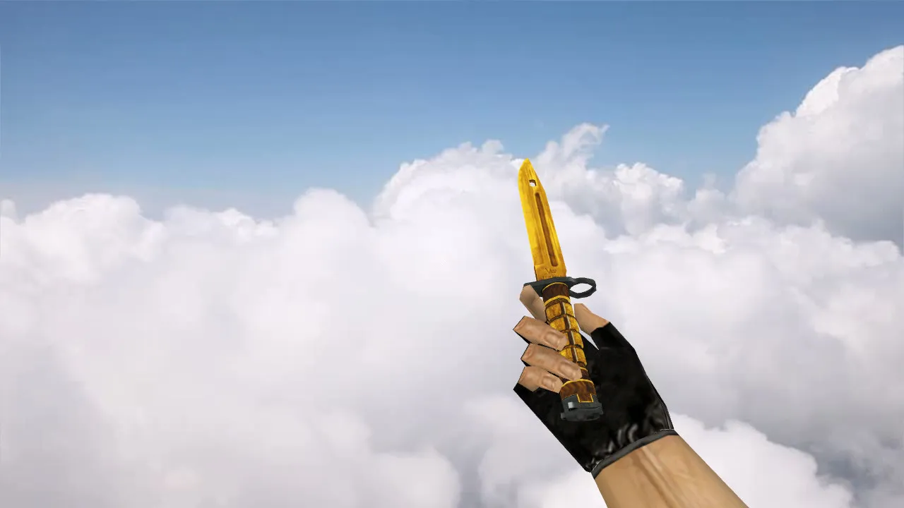 Скачать Модель «Bayonet Fine Gold» для CS 1.6: v_ p_ w_ файлы, звуки, анимация осмотра, текстуры и качество модели - Скриншот