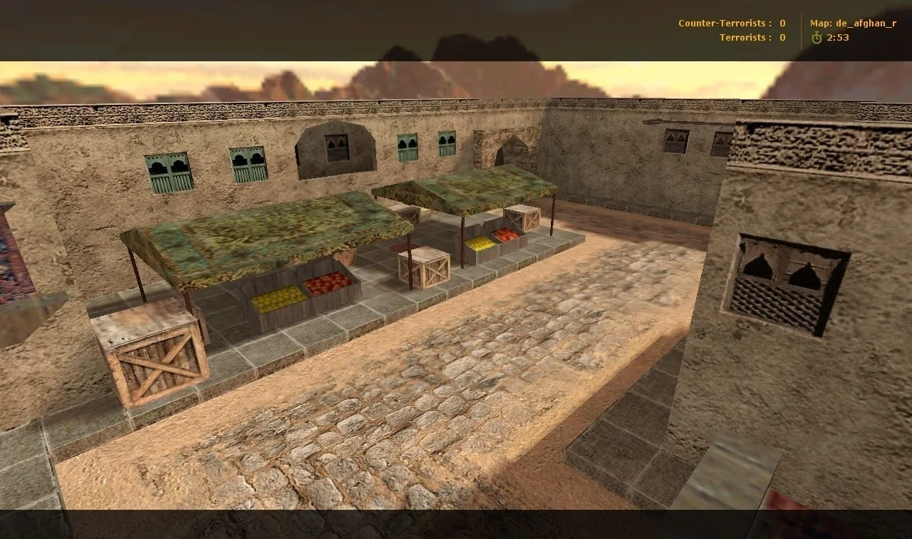 Скачать Карта de_afghan_r для CS 1.6: баланс сторон, точки, .nav для ботов и оптимизация wpoly/epoly - Скриншот