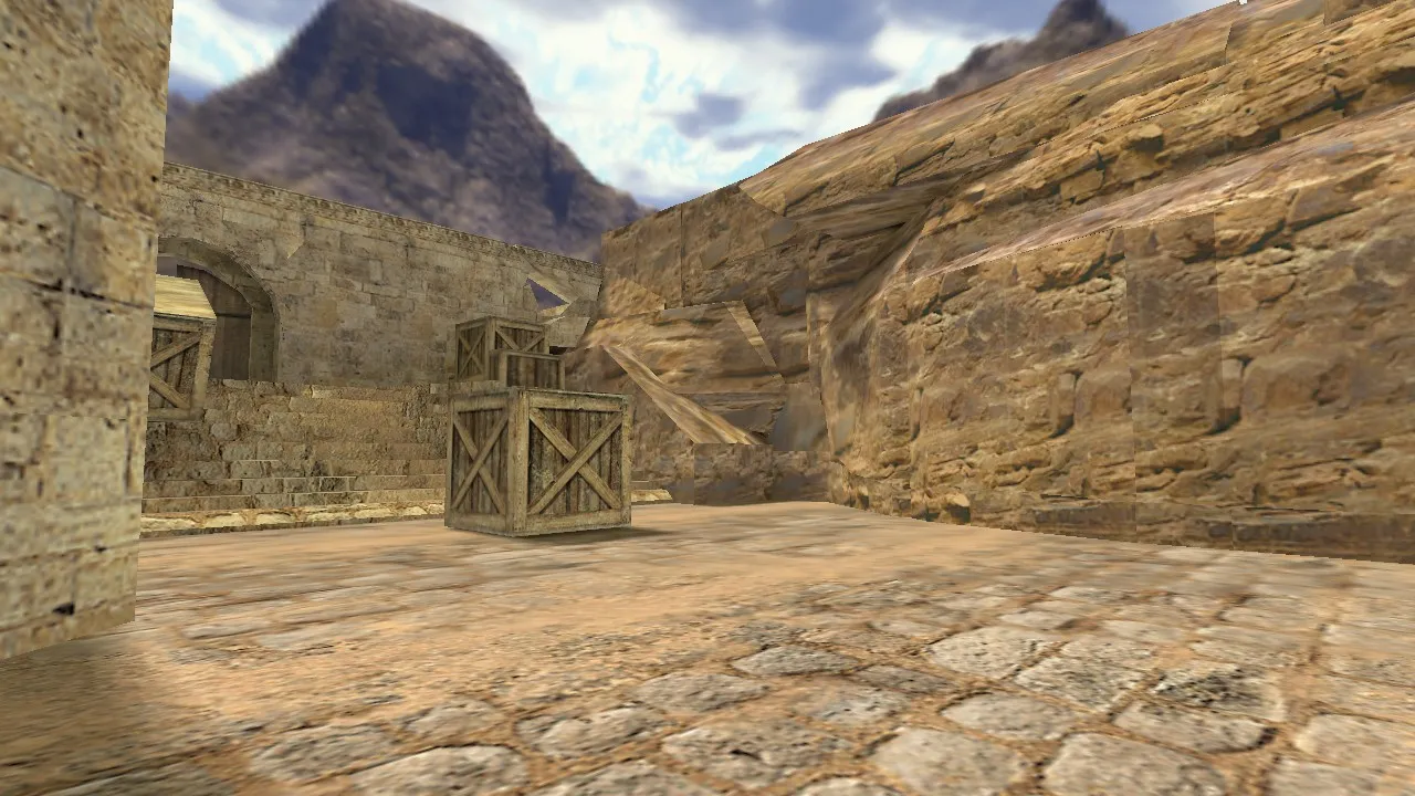 Скачать Карта de_dust2_remake для CS 1.6: баланс сторон, точки под плент/раш, .nav для ботов и оптимизация - Скриншот