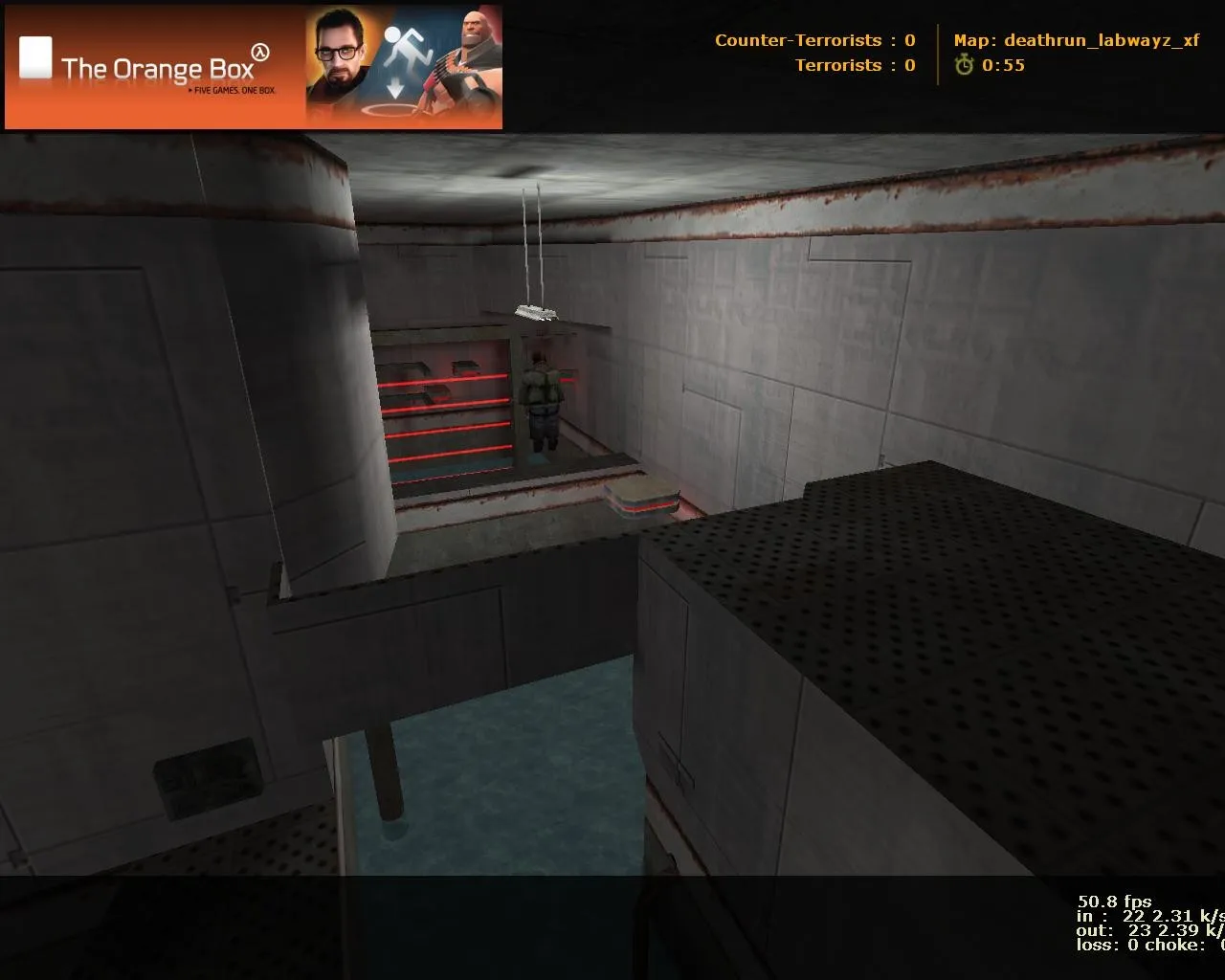 deathrun_labwayz_xf для CS 1.6: лабиринт ловушек, точки за терров и контроль раунда без лагов — скриншот 6
