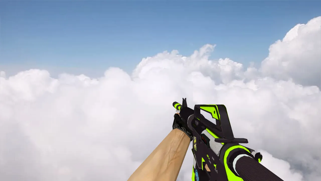 Скачать Модель v_m4a1 p_m4a1 w_m4a1 «M4A1 Green Сайрекс» для CS 1.6: звуки, анимация осмотра, текстуры, настройка - Скриншот