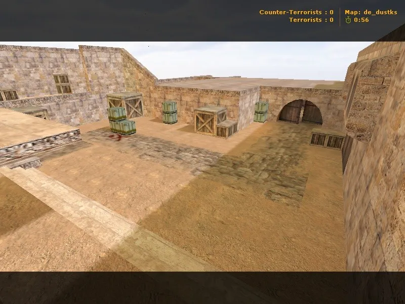 Скачать de_dustks для CS 1.6: настройка сервера, баланс сторон и тактика на Dust/KS локациях - Скриншот
