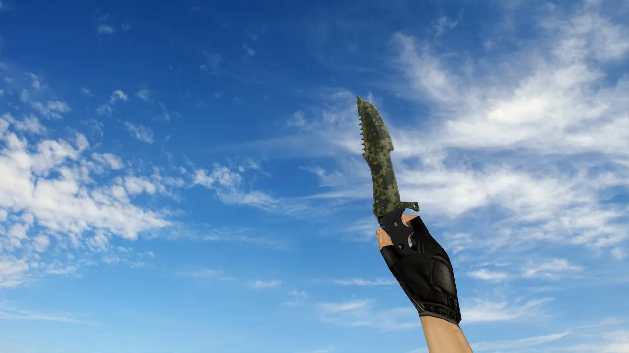 Модель ножа Knife «Северный лес» v2 для CS 1.6: v_ и p_ модели, звуки, анимация осмотра — скриншот 2