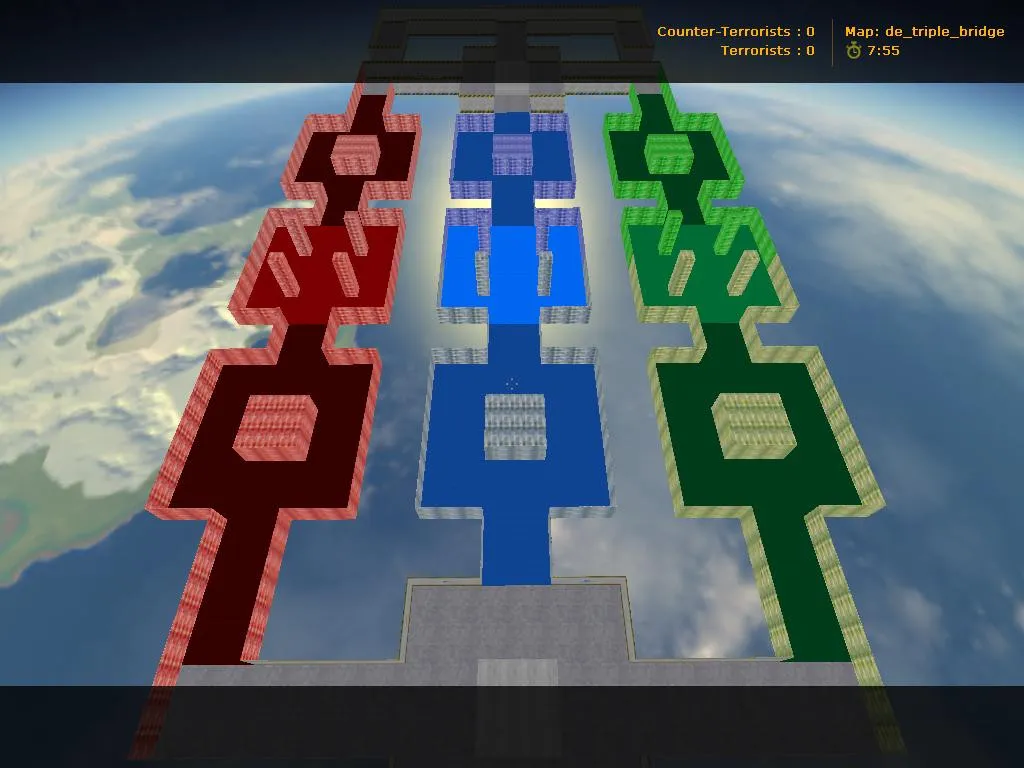 Скачать Карта de_triple_bridge для CS 1.6: Тактический анализ и особенности - Скриншот