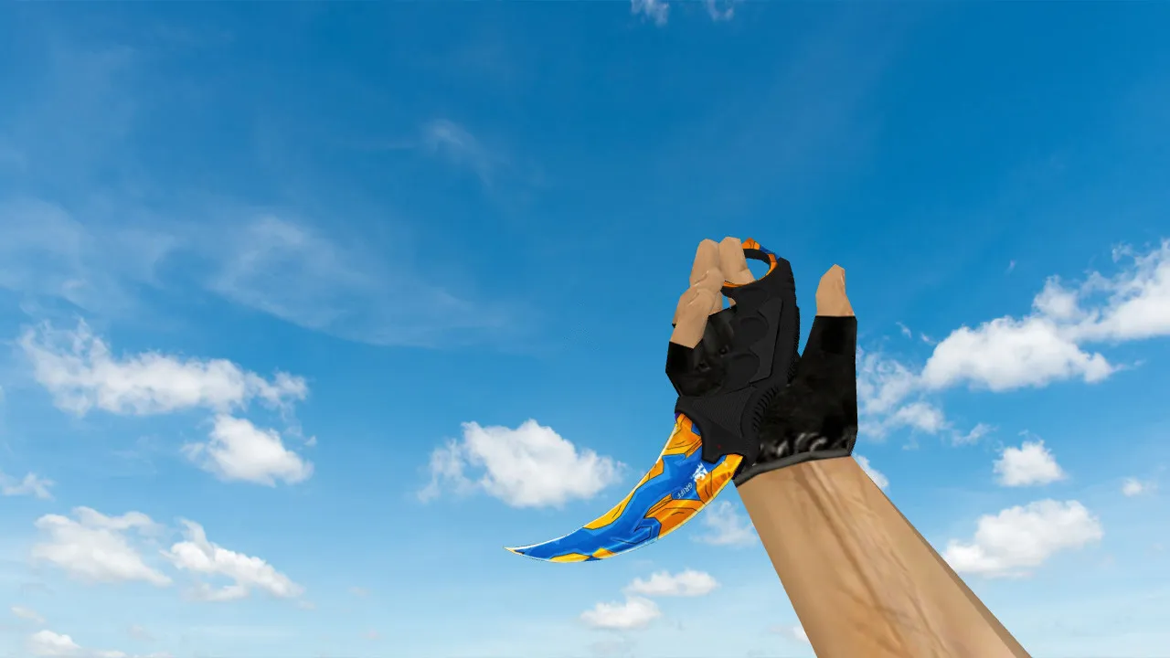 Скачать Модель «Karambit Cascade» для CS 1.6: v_/p_/w_ нож, звук, анимация осмотра и качество текстур - Скриншот