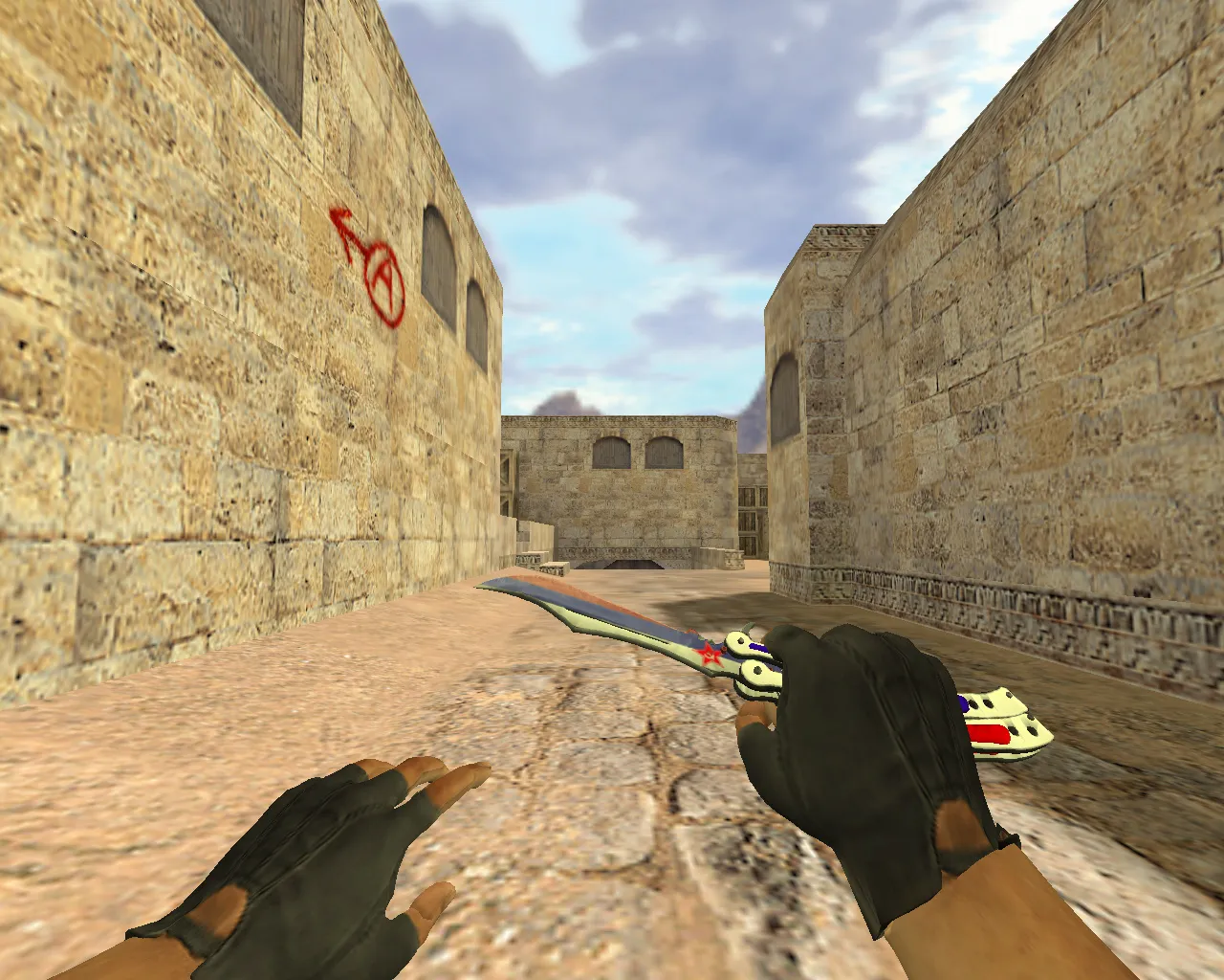 Скачать Модель «Нож-бабочка Россия» v_ knife для CS 1.6: p_ w_ модели, звуки и анимация осмотра - Скриншот