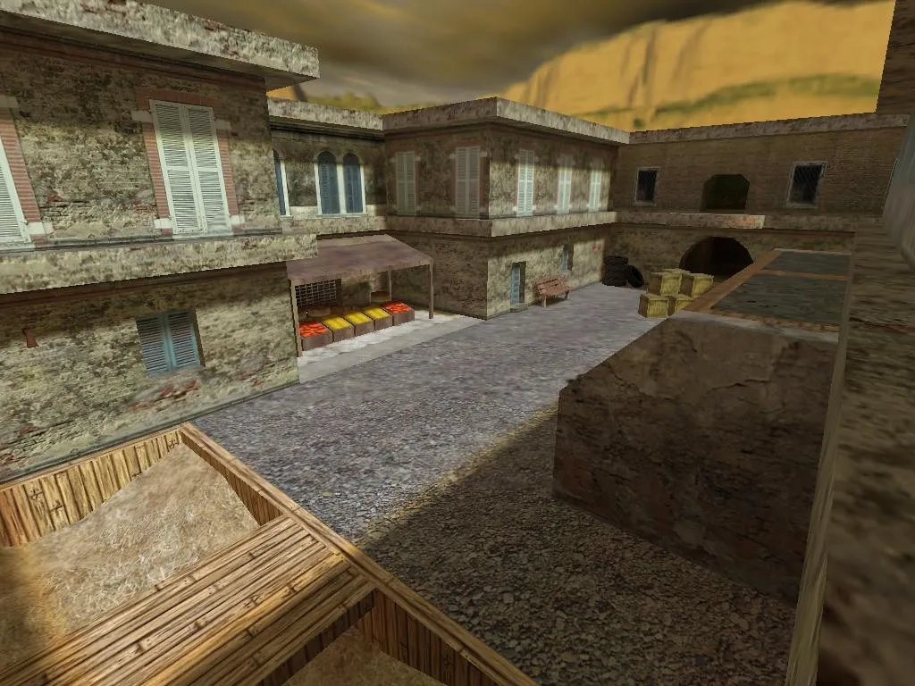 Карта de_red для CS 1.6: Тактика и особенности — скриншот 3