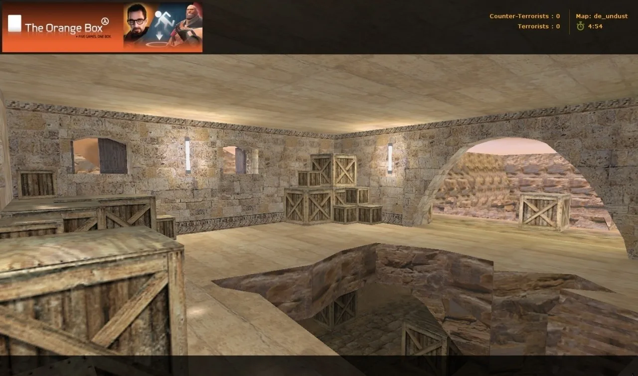 Карта de_undust для CS 1.6 - Тактические преимущества и особенности — скриншот 1