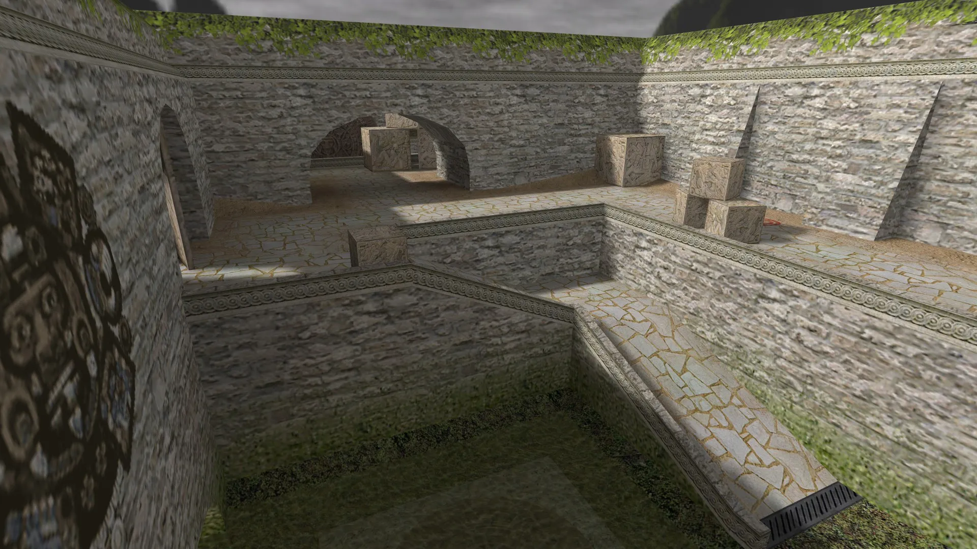 de_aztec3 для CS 1.6: тактика за CT и T, точки, .nav для ботов и оптимизация карты — скриншот 11