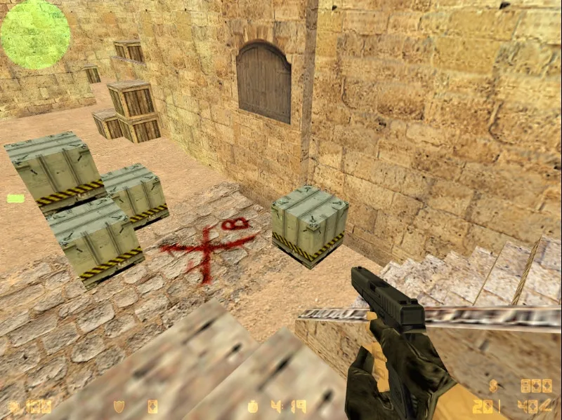 Скачать de_dust25 карта для CS 1.6: точки, раунды за CT/T, оптимизация wpoly/epoly и .nav для ботов - Скриншот