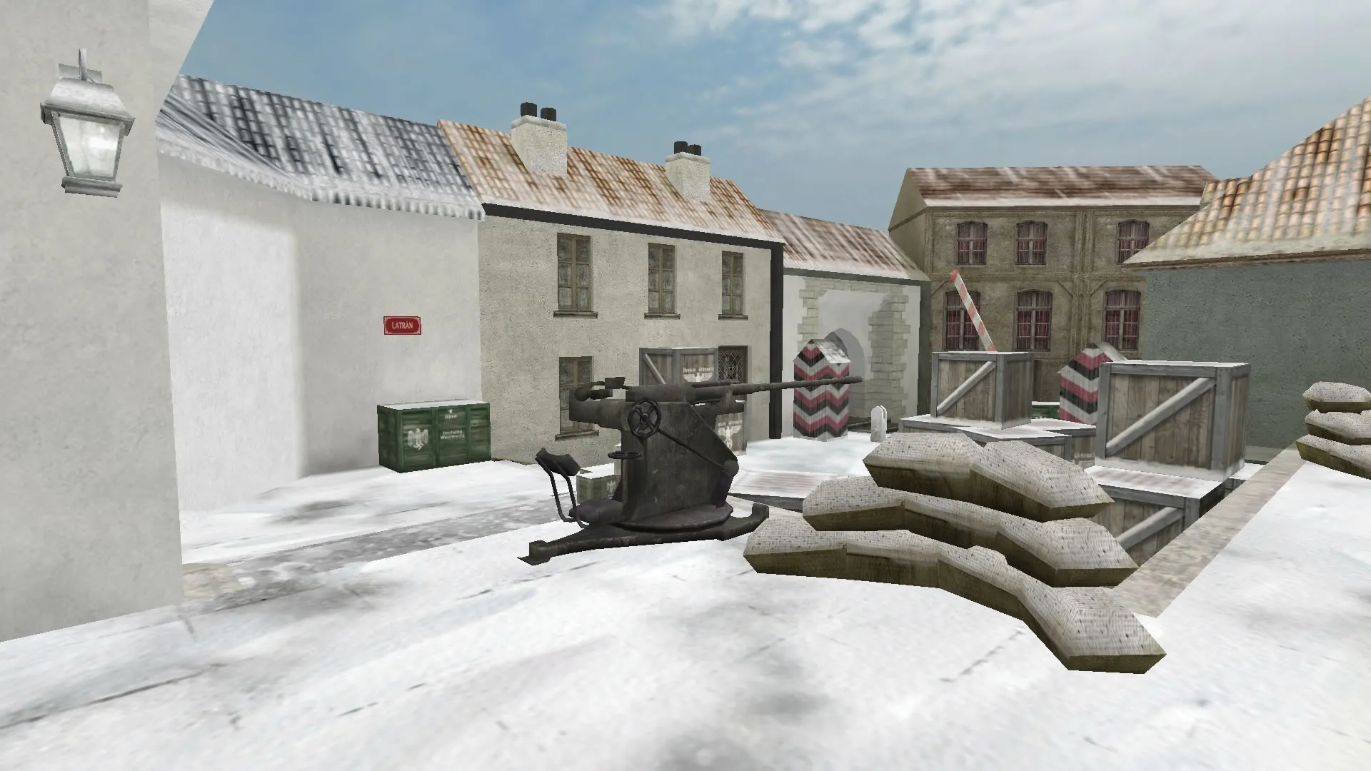 Карта de_cesky_krumlov для CS 1.6: баланс сторон, точки под фаст и деф, .nav для ботов, оптимизация — скриншот 6