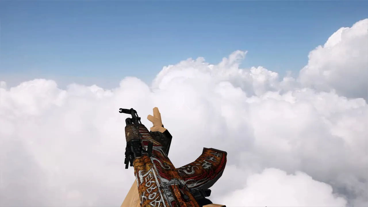 Скачать Модель v_ak47 АК-47 Scarecrow для CS 1.6: p_ и w_ версии, звук, анимация осмотра, текстуры - Скриншот