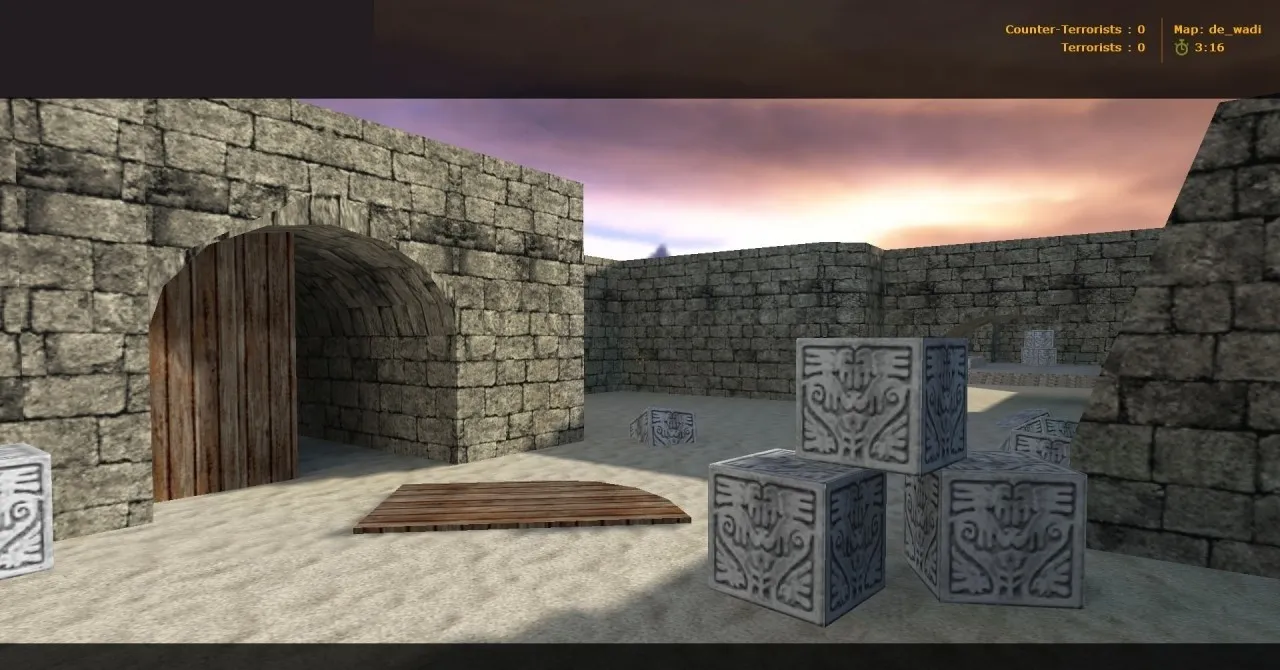 Карта de_wadi для CS 1.6 - Тактические возможности и особенности — скриншот 6
