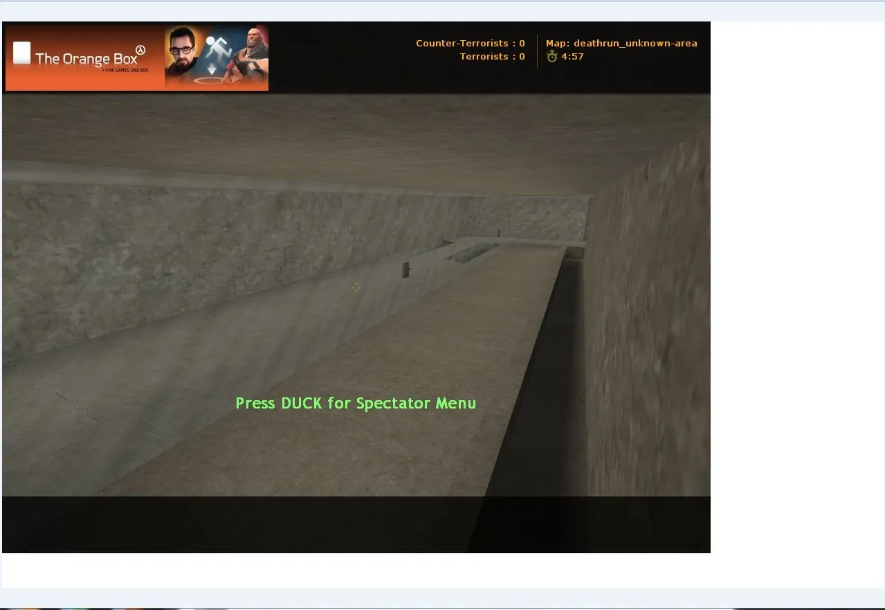 Скачать Deathrun карта deathrun_unknown_area для CS 1.6: баланс, маршруты, .nav и оптимизация wpoly/epoly - Скриншот