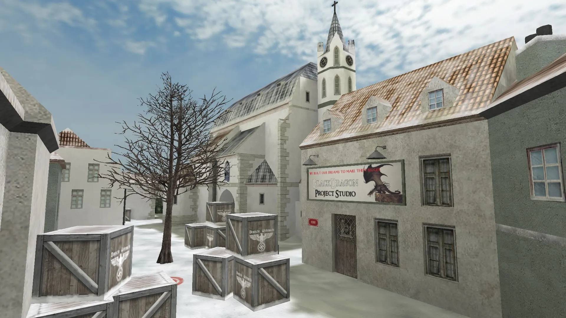 Скачать Карта de_cesky_krumlov для CS 1.6: баланс сторон, точки под фаст и деф, .nav для ботов, оптимизация - Скриншот