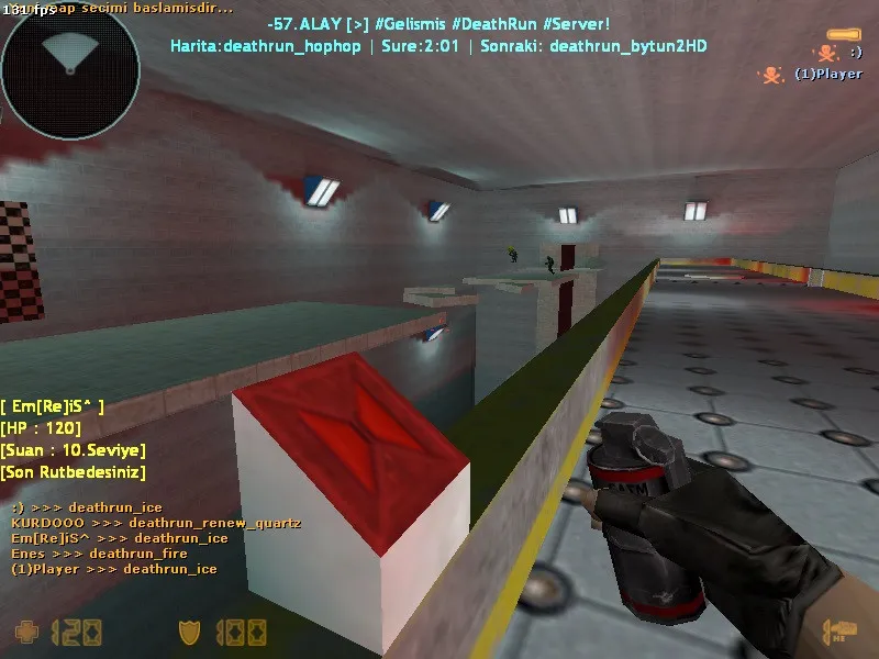 Скачать deathrun_hophop для CS 1.6: карта deathrun, точки, .nav для ботов и оптимизация под старые ПК - Скриншот
