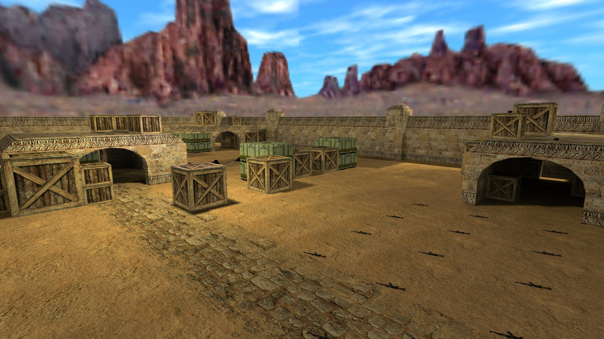 aim_dusty_courtyard — скриншот 1