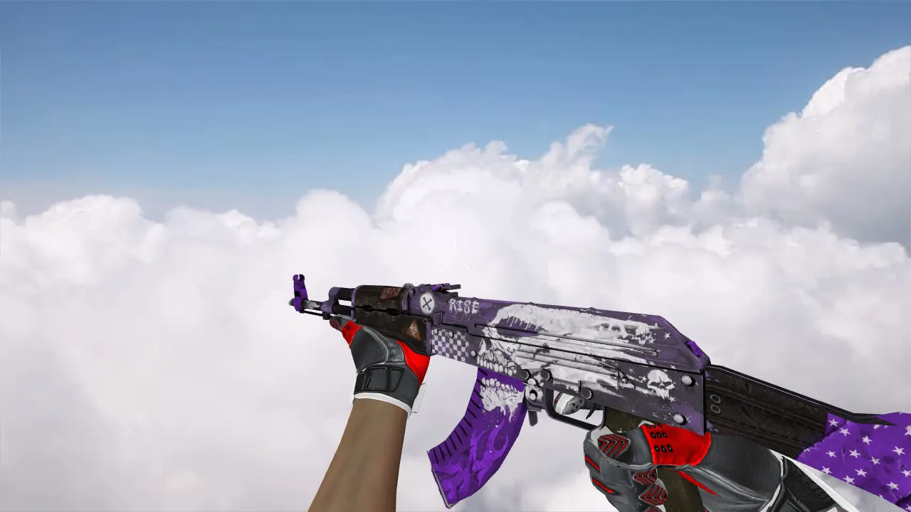 Скачать Модель «AK-47 Rise Purple» v_ p_ w_ для CS 1.6: звуки, анимация осмотра, качество текстур - Скриншот