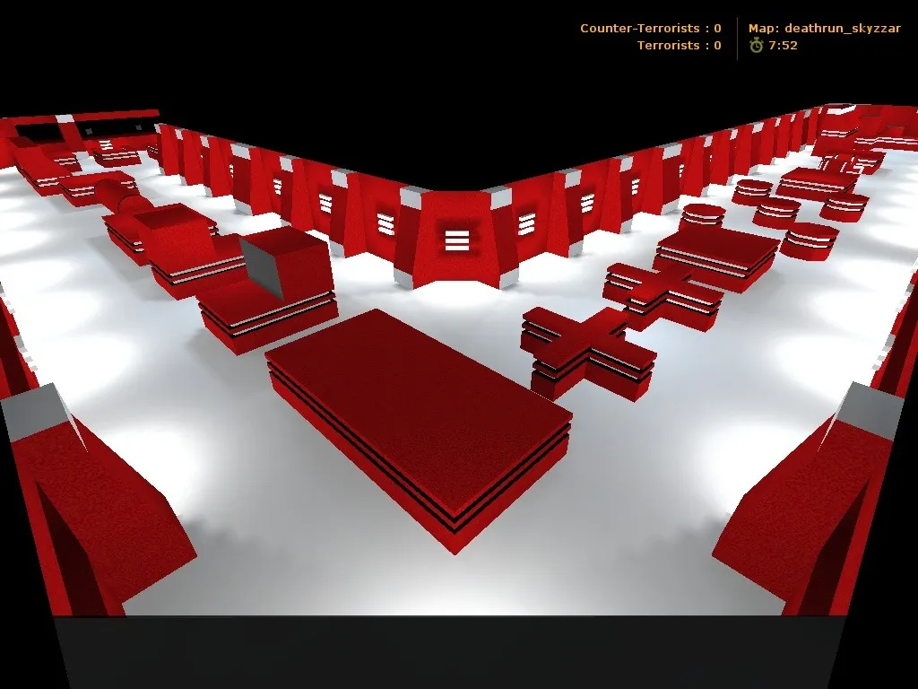 Скачать deathrun_skyzzar_f для CS 1.6: карта deathrun, точки, .nav для ботов, оптимизация wpoly/epoly - Скриншот