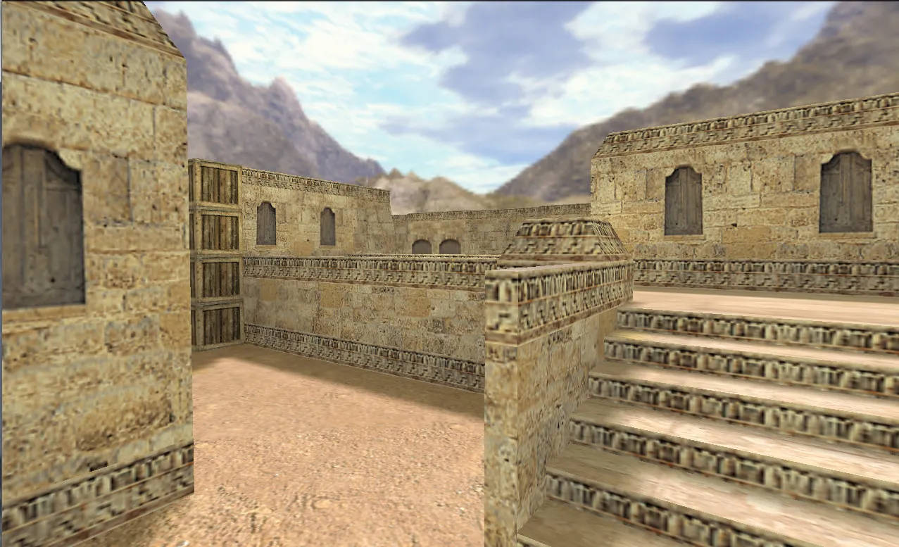 Скачать Карта de_dust_castle для CS 1.6: тактика за T и CT, точки, .nav и оптимизация - Скриншот