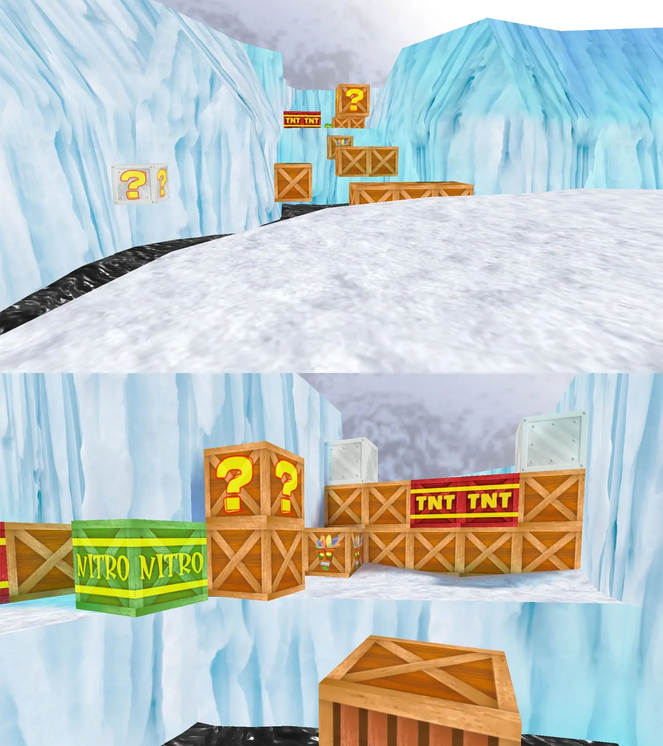 Скачать deathrun_bandicoot1_rmk для CS 1.6: карта deathrun, триггеры ловушек, точки для CT и T - Скриншот