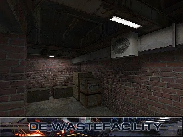 Скачать Карта de_wastefacility для CS 1.6 - Тактическое сражение в мусоропроводе - Скриншот