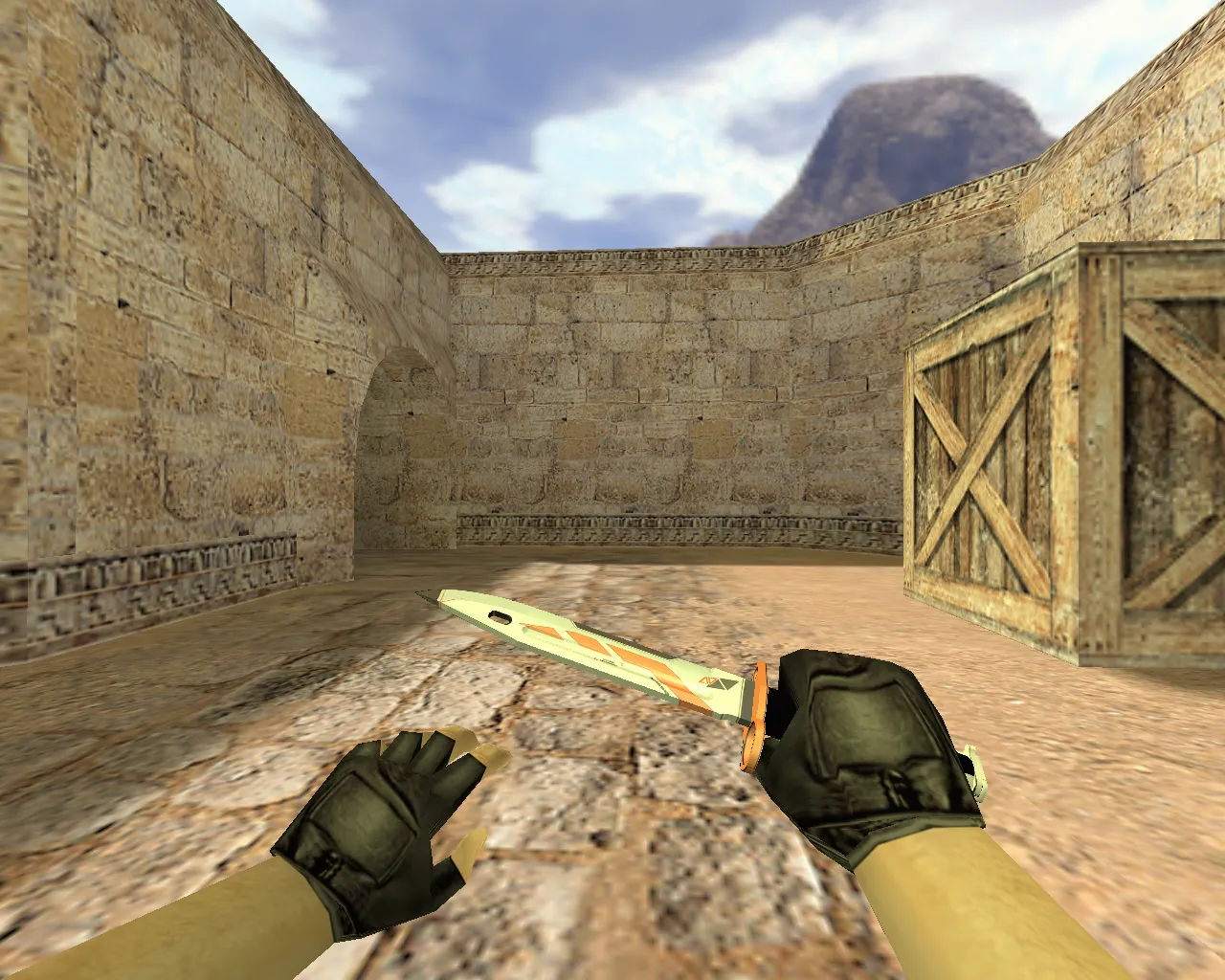 Скачать Модель «Штык-нож Азимов» v_knife_p для CS 1.6: звуки, анимация осмотра, текстуры, установка без риска - Скриншот