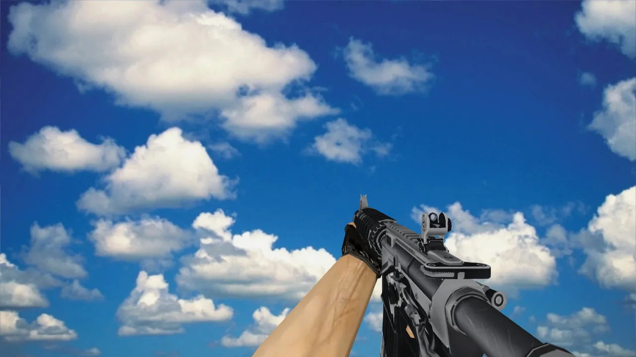 Скачать Модель M4A4 Overdrive v_ p_ w_ для CS 1.6: звуки, анимация осмотра, текстуры и качество модели - Скриншот