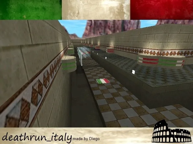 Скачать deathrun_italy для CS 1.6: тактика за CT и TR, точки, .nav для ботов, оптимизация карты - Скриншот