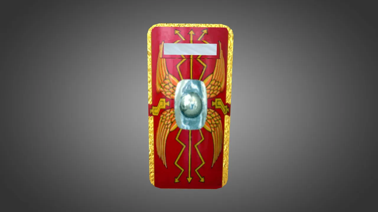 Скачать Модель «Roman Shield» для CS 1.6: v_, p_, w_ щит, текстуры 1024x1024, анимации осмотра и звуки - Скриншот