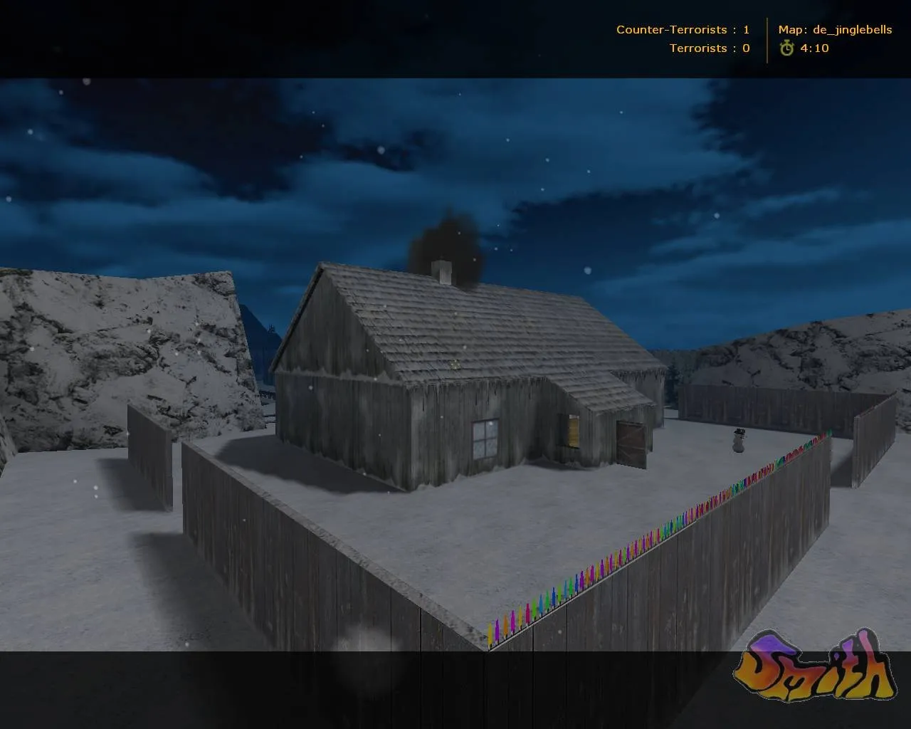 Скачать Карта de_jinglebells для CS 1.6 - Зимняя атмосфера и тактика - Скриншот