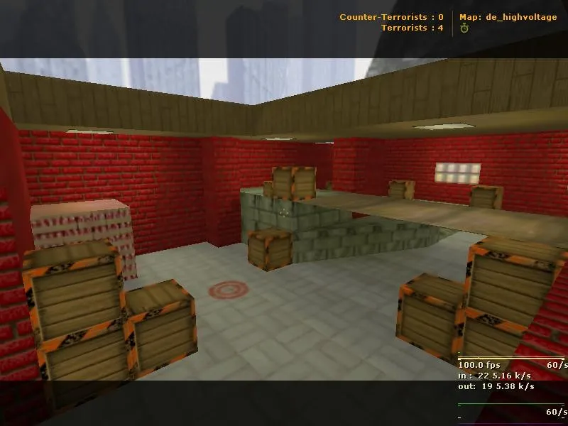 Скачать Карта de_highvoltage для CS 1.6: тактика за T и CT, точки, .nav и оптимизация - Скриншот