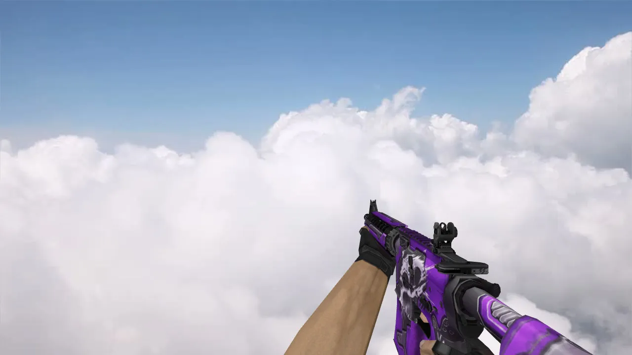Скачать Модель «M4A4 War Purple» (v_, p_, w_) для CS 1.6: звуки, осмотр, текстуры и анимации - Скриншот