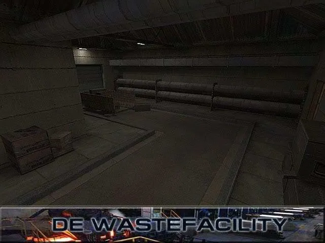 Скачать Карта de_wastefacility для CS 1.6 - Тактическое сражение в мусоропроводе - Скриншот