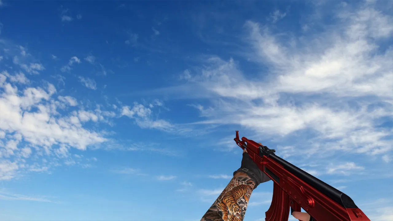 Скачать Пак моделей оружия «Red Weapons With Tattoo» для CS 1.6: v_, p_, w_ модели, звуки и анимация осмотра - Скриншот