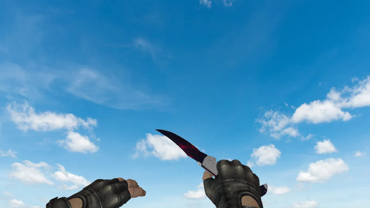 Скачать Модель ножа «Falchion Doppler Phase 1» v_ для CS 1.6: p_ w_ модели, звуки и анимация осмотра - Скриншот