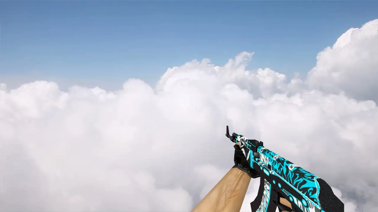 Скачать Default AK-47 Frontside Misty v_ модели для CS 1.6: звуки, анимация осмотра, текстуры - Скриншот