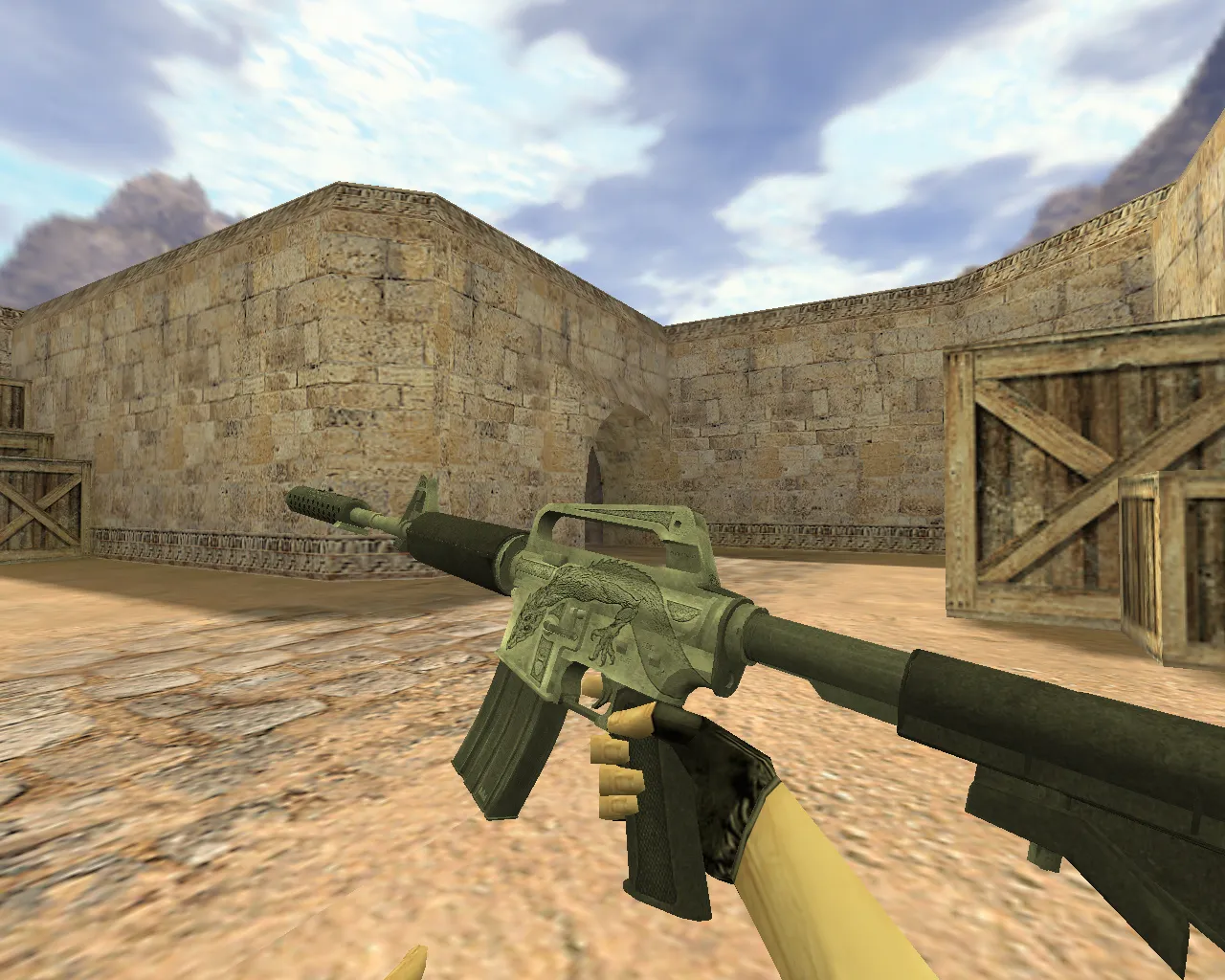 Скачать Модель M4A1 «Василиск» v_ p_ w_ для CS 1.6: звуки, анимация осмотра, текстуры и настройка - Скриншот