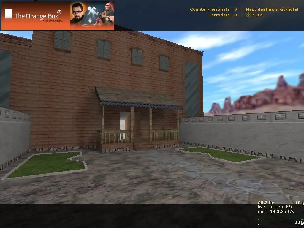 Скачать deathrun_cityhotel_v2 — карта Deathrun для CS 1.6: точки, боты, баланс сторон - Скриншот