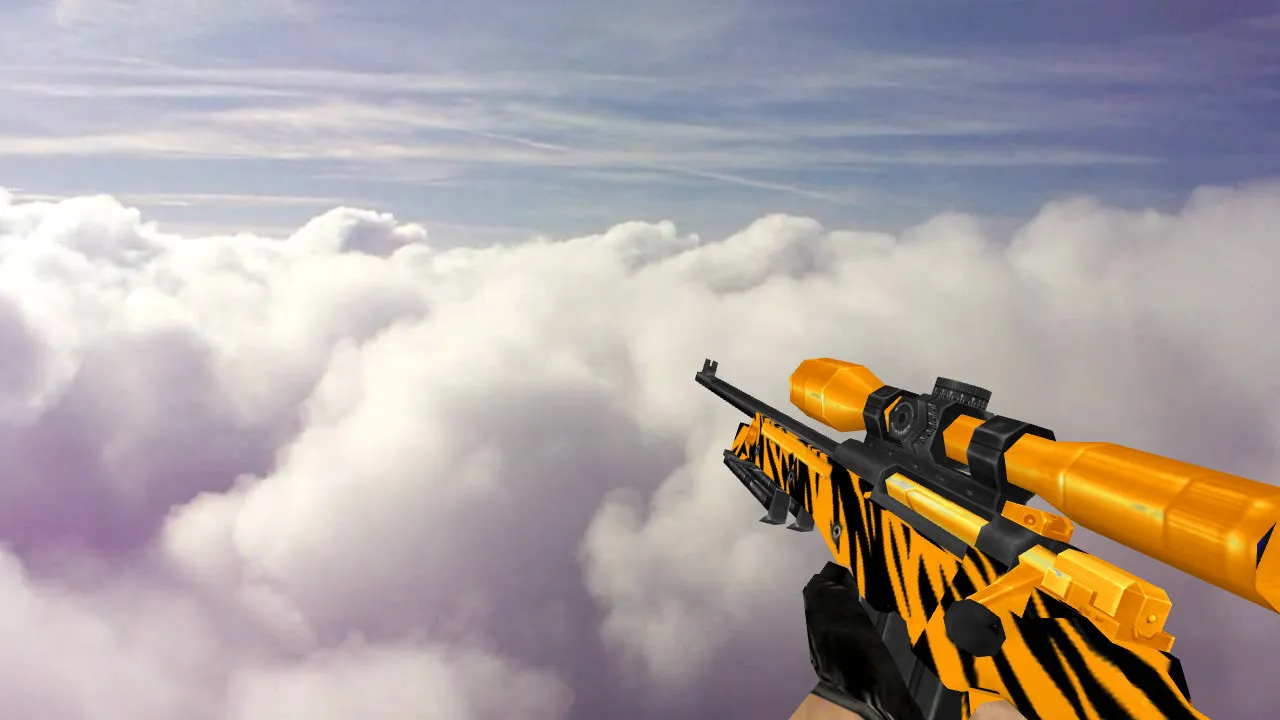 Скачать Модель AWP «Зуб тигра» для CS 1.6 - Уникальный опыт игры - Скриншот