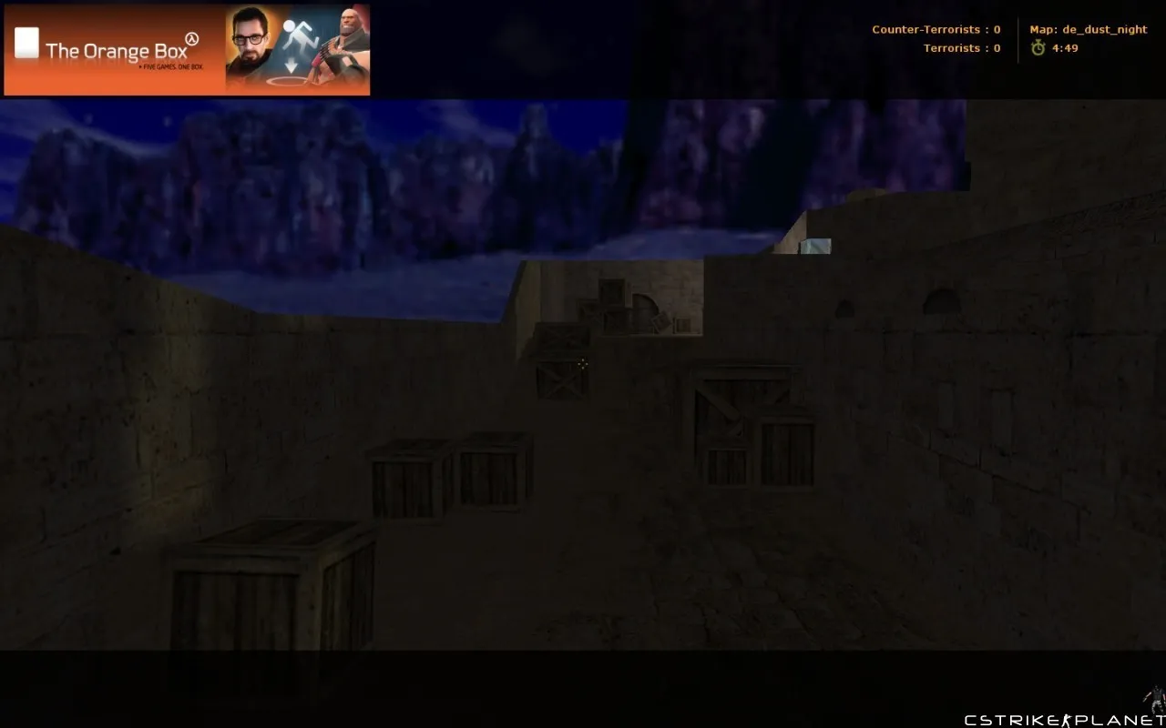 Скачать de_dust_night для CS 1.6: ночная версия Dust, точки, маршруты и оптимизация карты - Скриншот