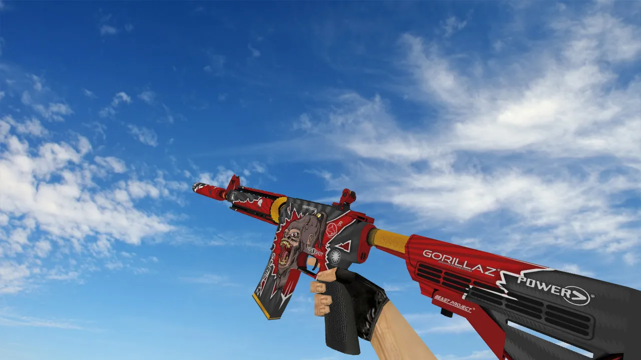 Скачать v_m4a1 Модель «M4A4 Beast Project» для CS 1.6: анимация осмотра, звуки, качество текстур - Скриншот