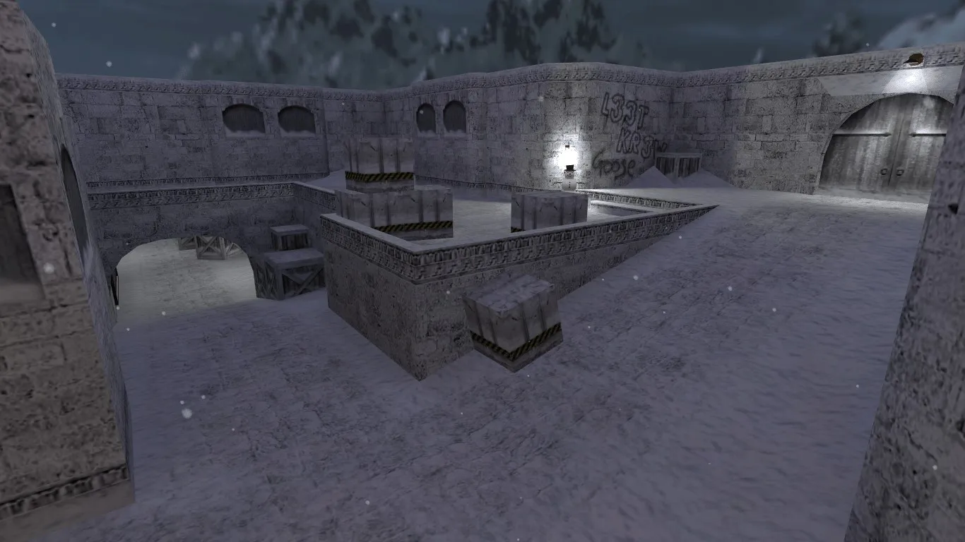 Скачать Карта de_dust2_winter16 для CS 1.6: баланс сторон, точки, nav для ботов и оптимизация - Скриншот