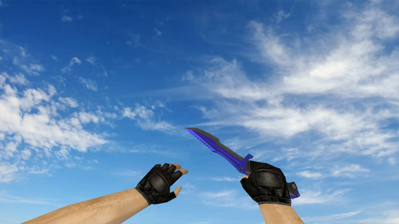 Скачать Модель «Huntsman Knife Automatic Blue» v_ для CS 1.6: p_ w_ модели, звуки, анимация осмотра и текстуры - Скриншот